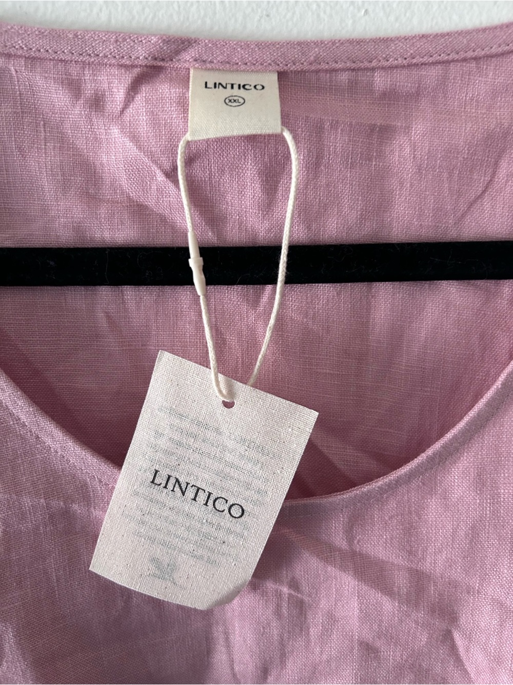 LINTICO Sleeveless Pink Linen Midi Dress with Pockets - Picture 4 of 6